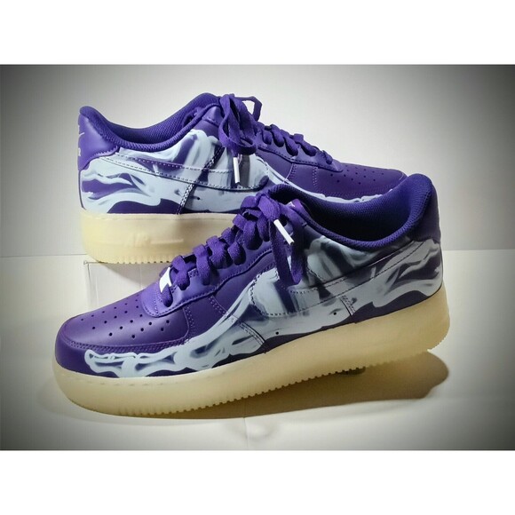 Size 10 - Nike Air Force 1 Low Purple Skeleton